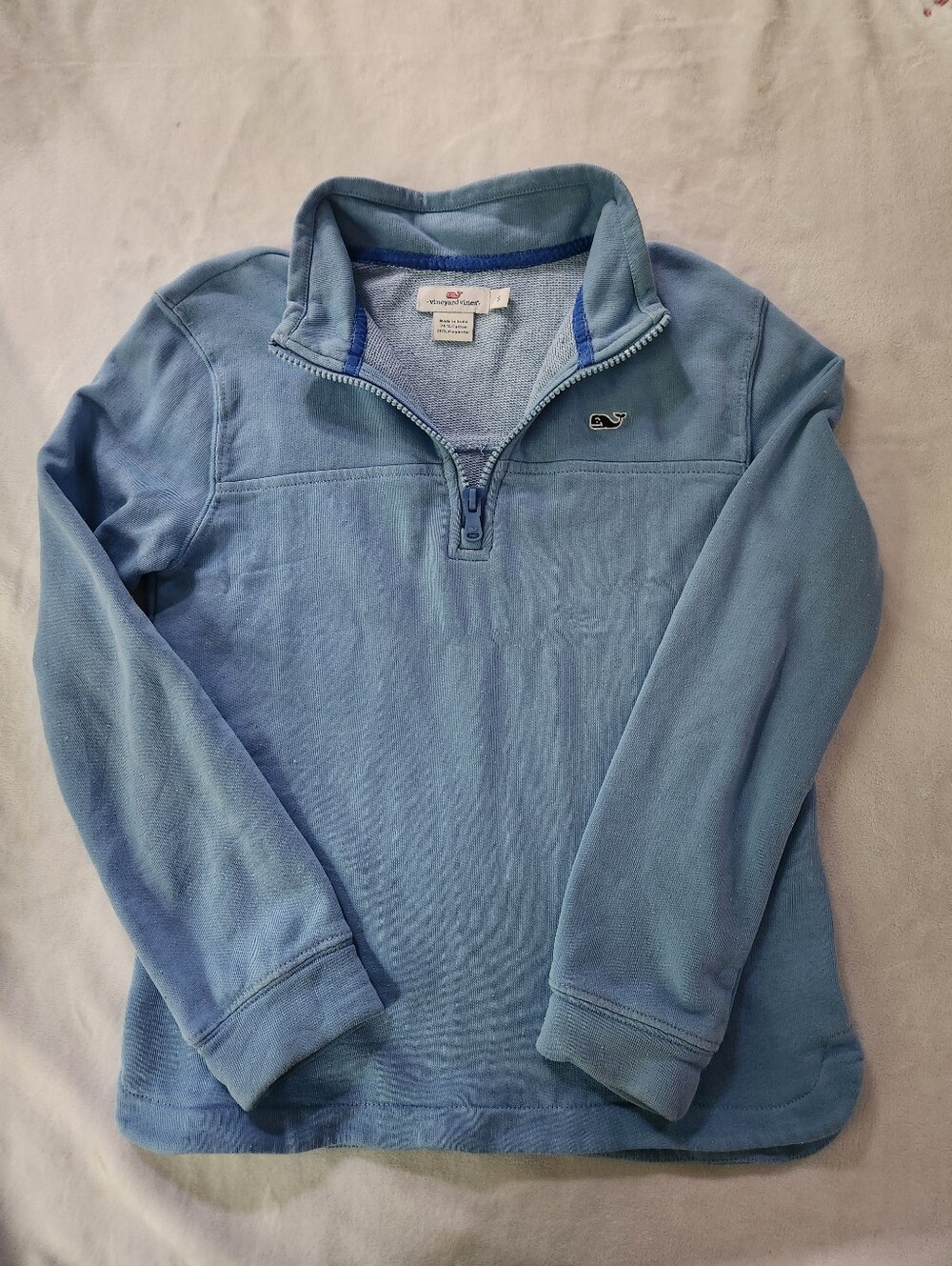 Vineyard Vines Boys Sky Blue Half-Zip Pullover